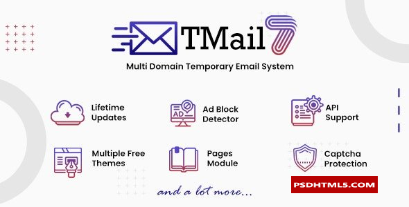 TMail v7.7-多域临时电子邮件系统-为空；高级脚本、插件和；手机 -尚睿切图网