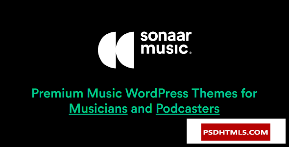 Sonar Music v4.27–面向音乐家和播客的高级音乐WordPress主题 -尚睿切图网