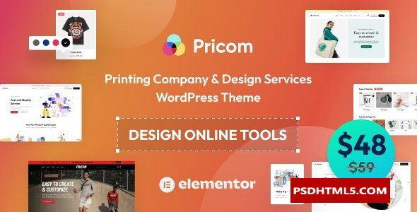 Pricom v1.5.7-印刷公司；设计服务WordPress主题 -尚睿切图网