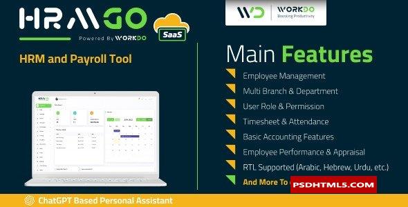 HRMGo SaaS v6.5-人力资源管理和薪酬工具-为空；高级脚本、插件和；手机 -尚睿切图网