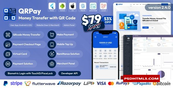 QRPay v3.3.0-二维码转账完整解决方案-空；高级脚本、插件和；手机 -尚睿切图网