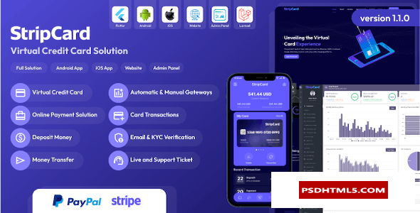 StripCard v3.5.0-虚拟信用卡解决方案-空；高级脚本、插件和；手机 -尚睿切图网