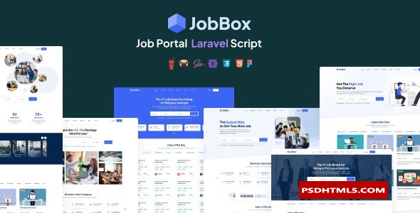 JobBox v1.12.3-Laravel工作门户多语言系统-null；高级脚本、插件和；手机 -尚睿切图网