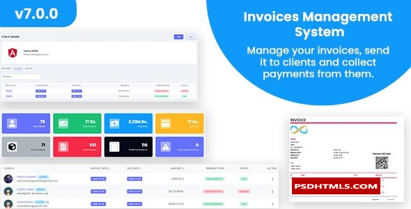 Invoices v7.1.0-Laravel发票管理系统-会计和计费管理-发票；高级脚本、插件和；手机 -尚睿切图网