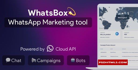 WhatsBox v2.1-WhatsApp营销-批量发件人、聊天、机器人、SaaS；高级脚本、插件和；手机 -尚睿切图网