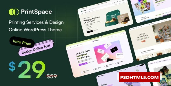 PrintSpace v1.1.8-打印服务和；设计在线WooCommerce WordPress主题 -尚睿切图网