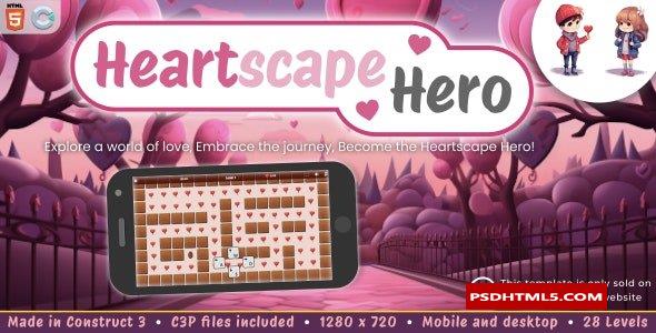 Heartscape Hero v1.0-HTML5迷宫游戏；高级脚本、插件和；手机 -尚睿切图网