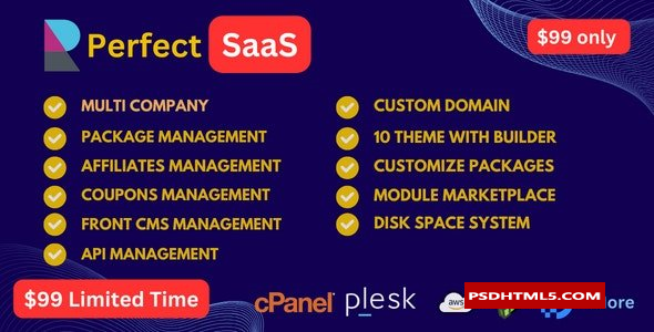 Perfect SaaS v1.2.2-适用于Perfex CRM的强大多租户模块；高级脚本、插件和；手机 -尚睿切图网