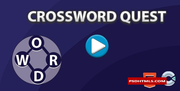 Crossword Quest-HTML 5游戏；高级脚本、插件和；手机 -尚睿切图网