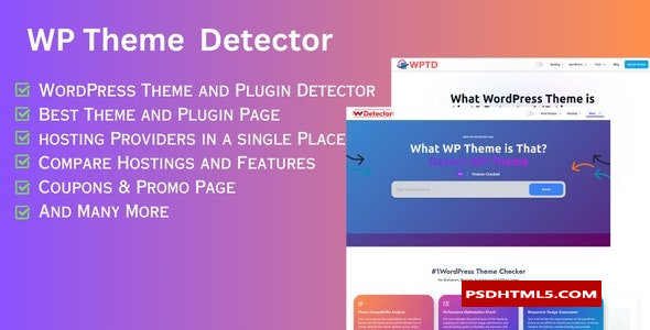 WordPress主题检测器和虚拟主机比较React NextJS脚本-2024年3月6日；高级脚本、插件和；手机 -尚睿切图网