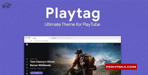 Playtag v1.0.6-终极PlayTube主题；高级脚本、插件和；手机 -尚睿切图网