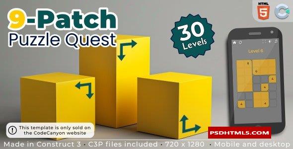 9-Patch Puzzle Quest v1.0-HTML5益智游戏；高级脚本、插件和；手机 -尚睿切图网