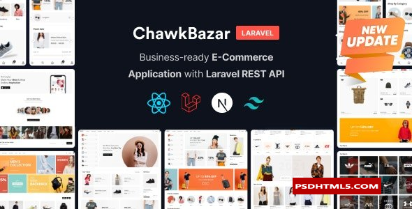 ChawkBazar Laravel v6.4.0-React，Next，REST API与多供应商电子商务&raquo；高级脚本、插件和；手机 -尚睿切图网