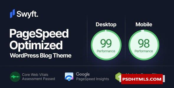 Swyft v1.0.6-页面速度优化WordPress博客主题 -尚睿切图网