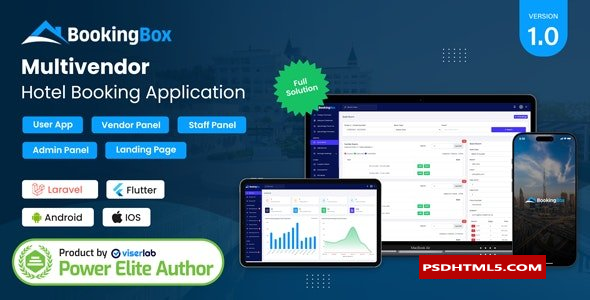 BookingBox v1.0-完整的多供应商酒店预订应用程序SAAS-为空&raquo；高级脚本、插件和；手机 -尚睿切图网