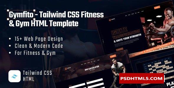 Gymfito v1.0.2-顺风CSS健身；健身房HTML模板 -尚睿切图网