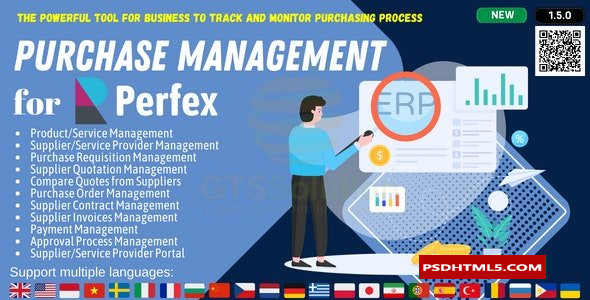 Perfex CRM v1.5.0的采购管理模块；高级脚本、插件和；手机 -尚睿切图网