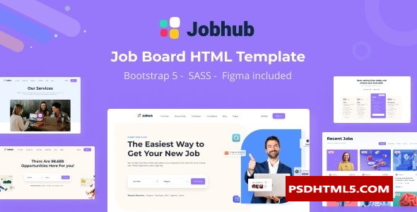 Jobhub v1.2-招聘板HTML网站模板 -尚睿切图网