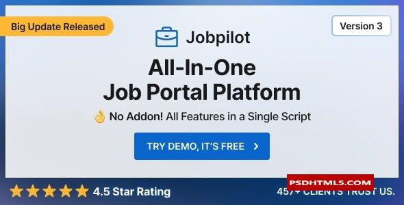 Jobpilot v3.18.0-工作门户Laravel脚本；高级脚本、插件和；手机 -尚睿切图网