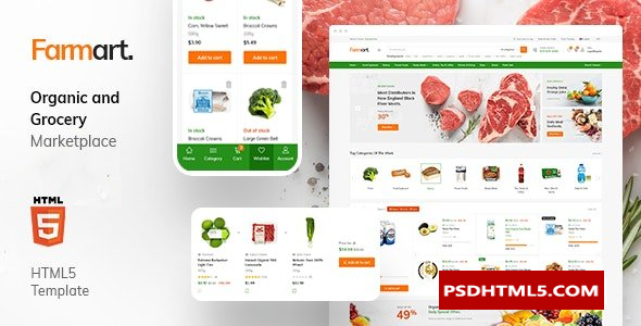 Farmart v1.2.0-有机市场电子商务HTML模板+管理模板 -尚睿切图网