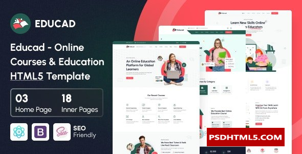Educad-在线课程和；教育HTML5模板 -尚睿切图网