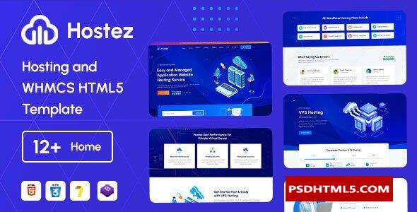 Hostez–网络托管提供商；WHMCS HTML5模板 -尚睿切图网