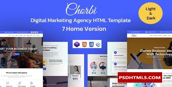 Chorbi-数字营销机构HTML5模板 -尚睿切图网