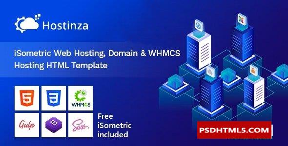 Hostinza v1.9-等距虚拟主机、域名和WHMCS Html托管模板 -尚睿切图网