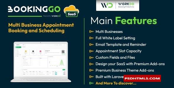 BookingGo SaaS v2.4-多业务预约和日程安排-空；高级脚本、插件和；手机 -尚睿切图网