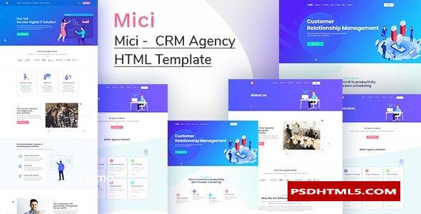 Mici-CRM系统HTML模板 -尚睿切图网
