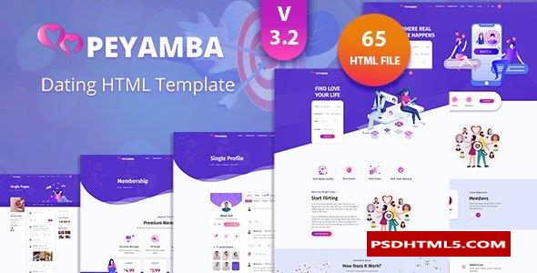 Peyamba-约会网站HTML模板 -尚睿切图网