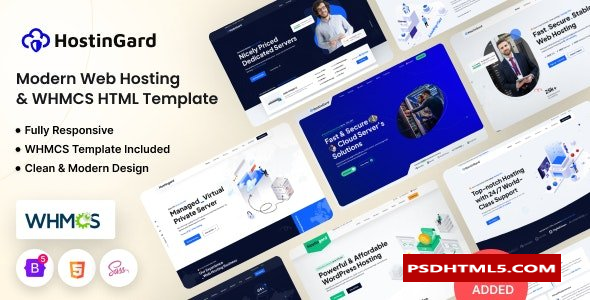 Hostingard v1.4.0-带有WHMCS的Web托管HTML模板 -尚睿切图网