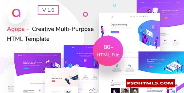 Agopa-创意多用途HTML模板 -尚睿切图网