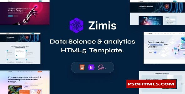 Zimis-数据科学与；分析HTML5模板 -尚睿切图网