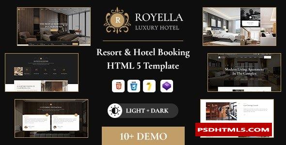 Royella-度假村和酒店Boking HTML5模板 -尚睿切图网