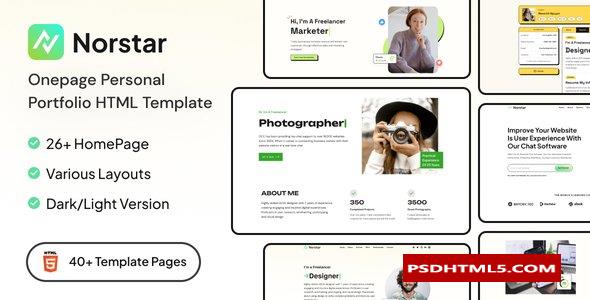 Norstar-个人作品集HTML模板 -尚睿切图网