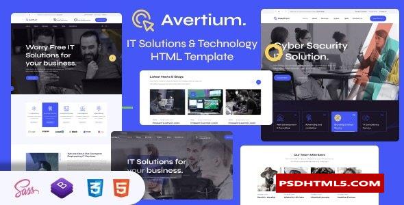 Avertium–IT解决方案和；技术HTML模板 -尚睿切图网