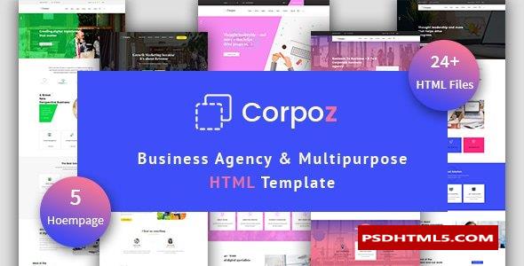 Corpoz-商务代理多用途HTML模板 -尚睿切图网