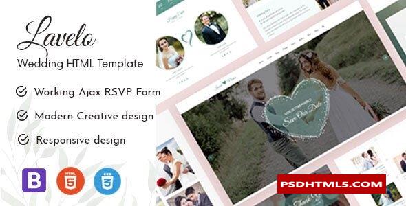Lavelo-婚礼HTML5模板 -尚睿切图网