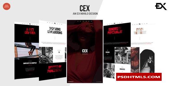 Cex-单页作品集模板 -尚睿切图网