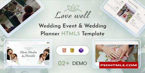 Lavewell–婚礼策划和摄影HTML5模板 -尚睿切图网