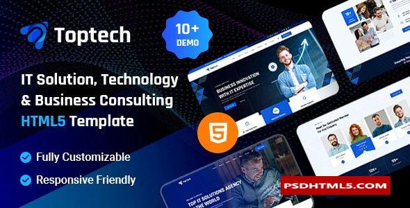 Toptech – IT Solution, Technology & Business Consulting HTML5 Template