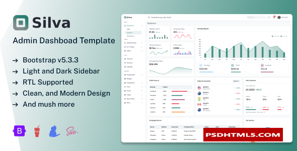 Silva - Bootstrap Admin & Dashboard UI Kit