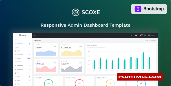 Scoxe v2.0-管理和；仪表板模板 -尚睿切图网