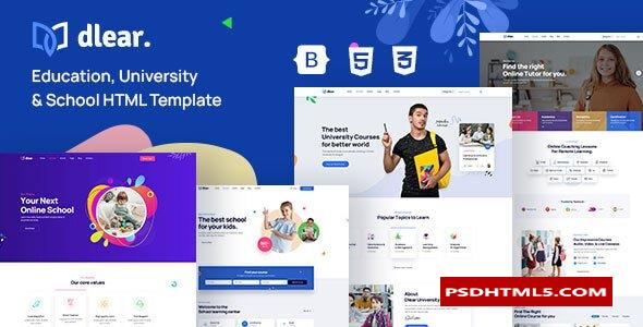 Dlear - Education HTML Template
