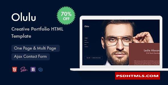 Olulu-创意作品集HTML5模板 -尚睿切图网