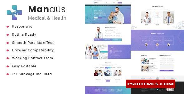 Manaus - Health And Medical HTML Template