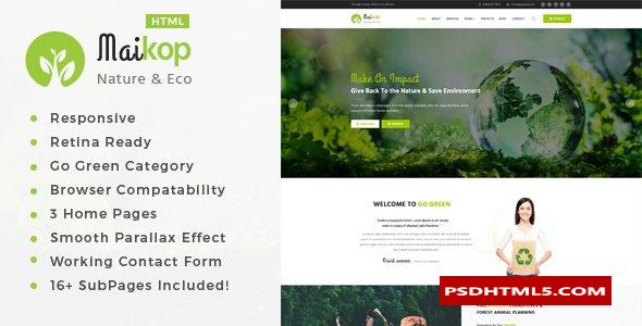 Maikop - Environment / Non-Profit HTML Template