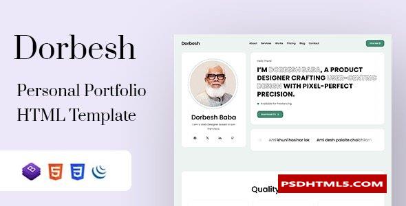 Dorbesh-个人投资组合模板-尚睿切图网