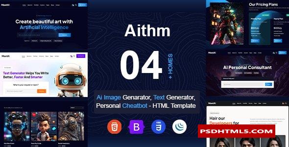 Aithm - AI Agency & Futuristic Startup HTML Template